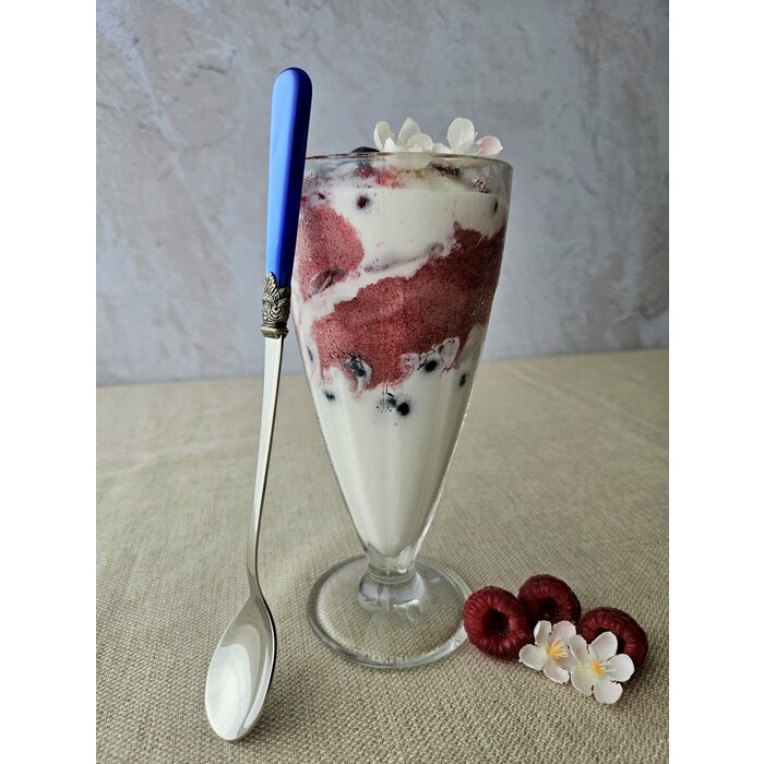 Longdrinklöffel / Sorbetlöffel, Blau (perlmuttglanz), 21,5 cm