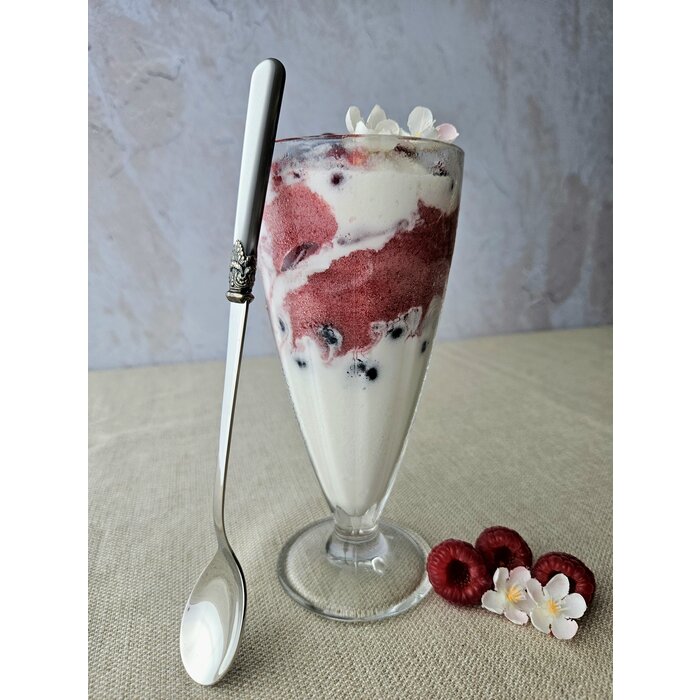 Cuillère Long Drink / Cuillère à Sorbet, Gris (éclat nacré), 21,5 cm