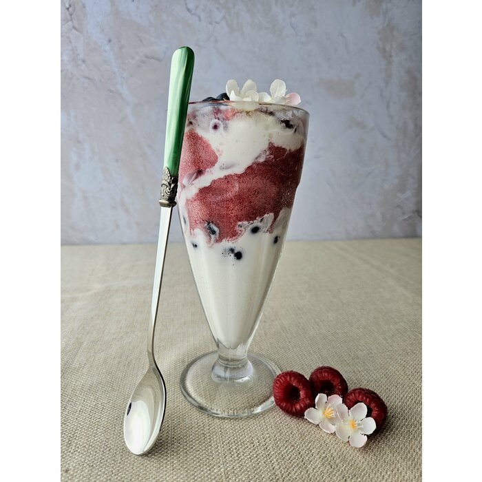 Cuillère Long Drink / Cuillère à Sorbet, Vert (éclat nacré), 21,5 cm