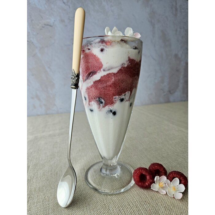 Longdrinklöffel / Sorbetlöffel, Elfenbein (einfarbig), 21,5 cm