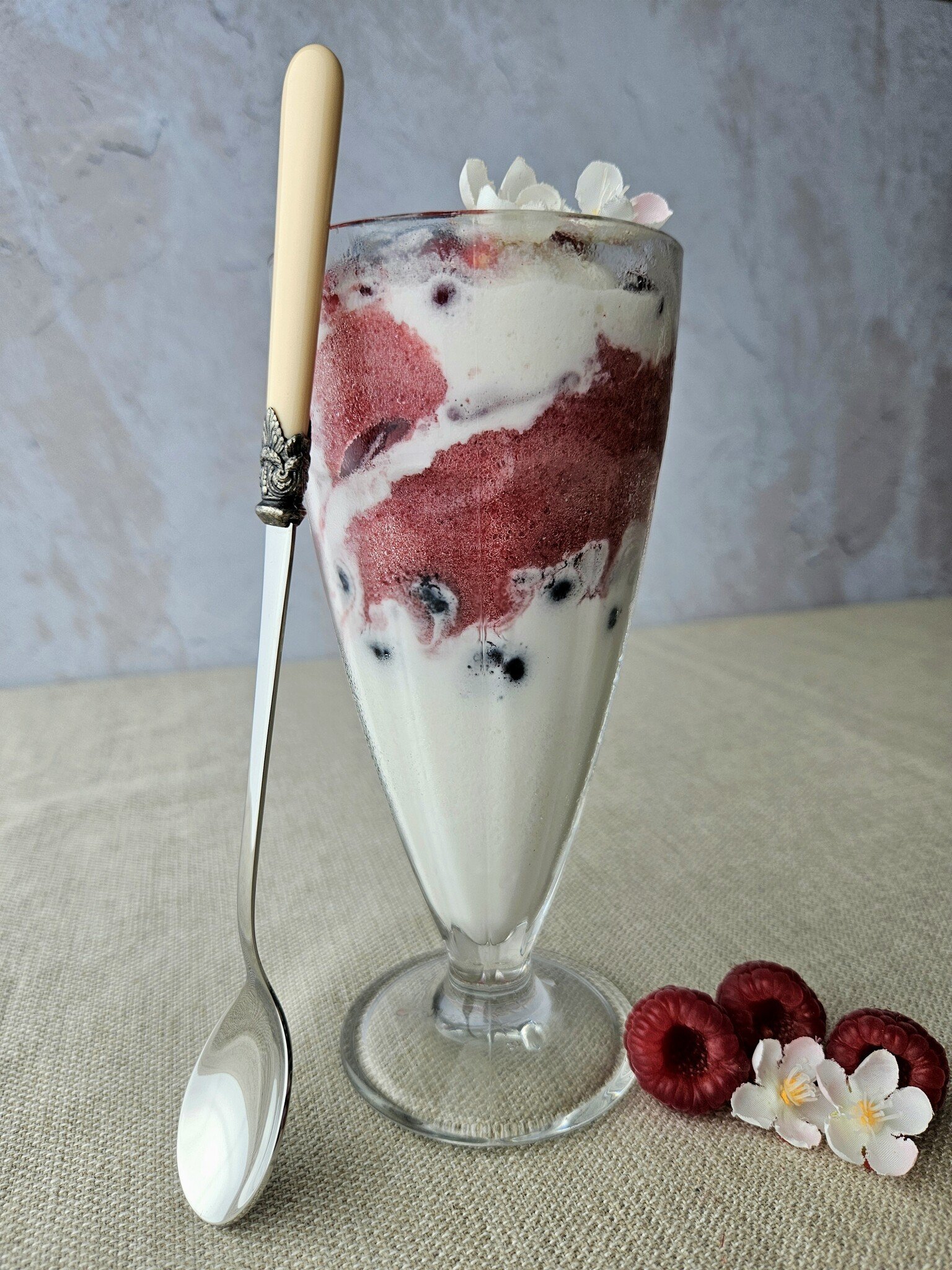 Cucharilla Larga / Cucharilla para Sorbete, Marfil (liso) 21,5 cm