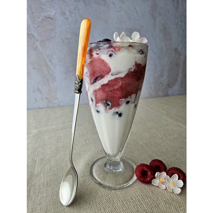 Longdrinklöffel / Sorbetlöffel, Orange (perlmuttglanz), 21,5 cm