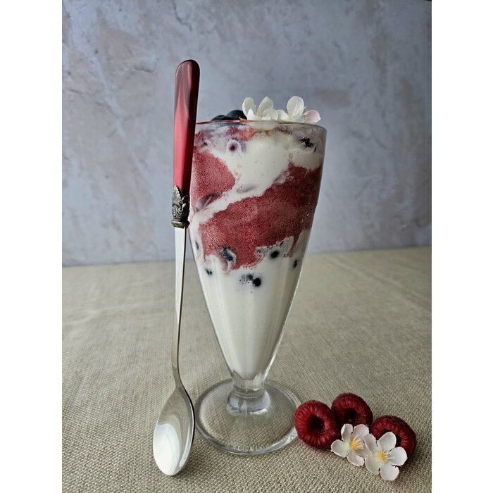 Cucharilla Larga / Cucharilla para Sorbete, Rojo (brillo nácar), 21,5 cm