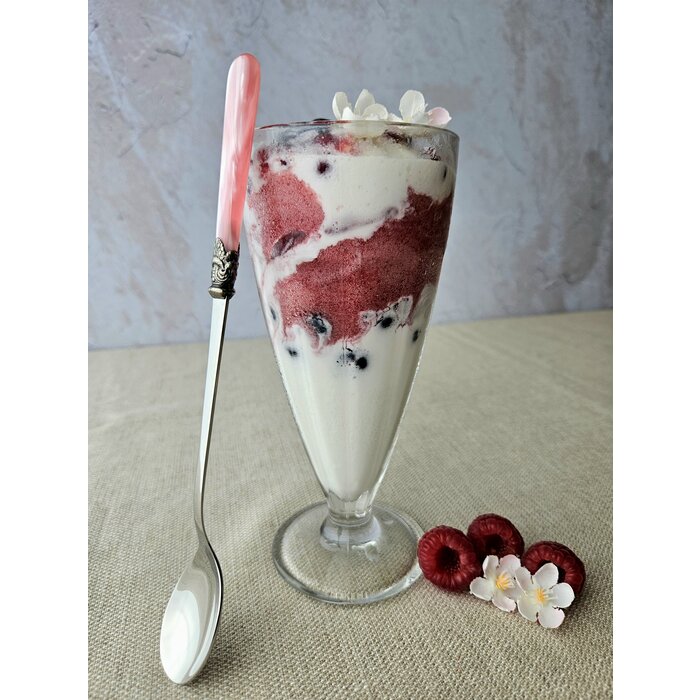 Cuillère Long Drink / Cuillère à Sorbet, Rose (éclat nacré), 21,5 cm