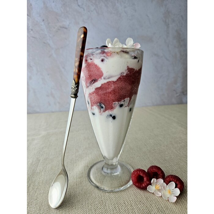 Cuillère Long Drink / Cuillère à Sorbet, Marron (motif tortue), 21,5 cm