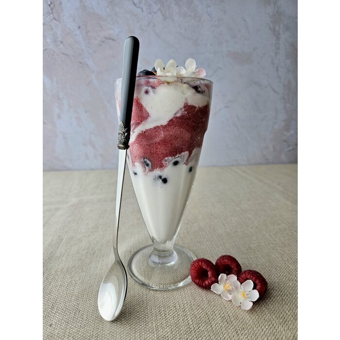 Longdrinklöffel / Sorbetlöffel, Schwarz (perlmuttglanz), 21,5 cm