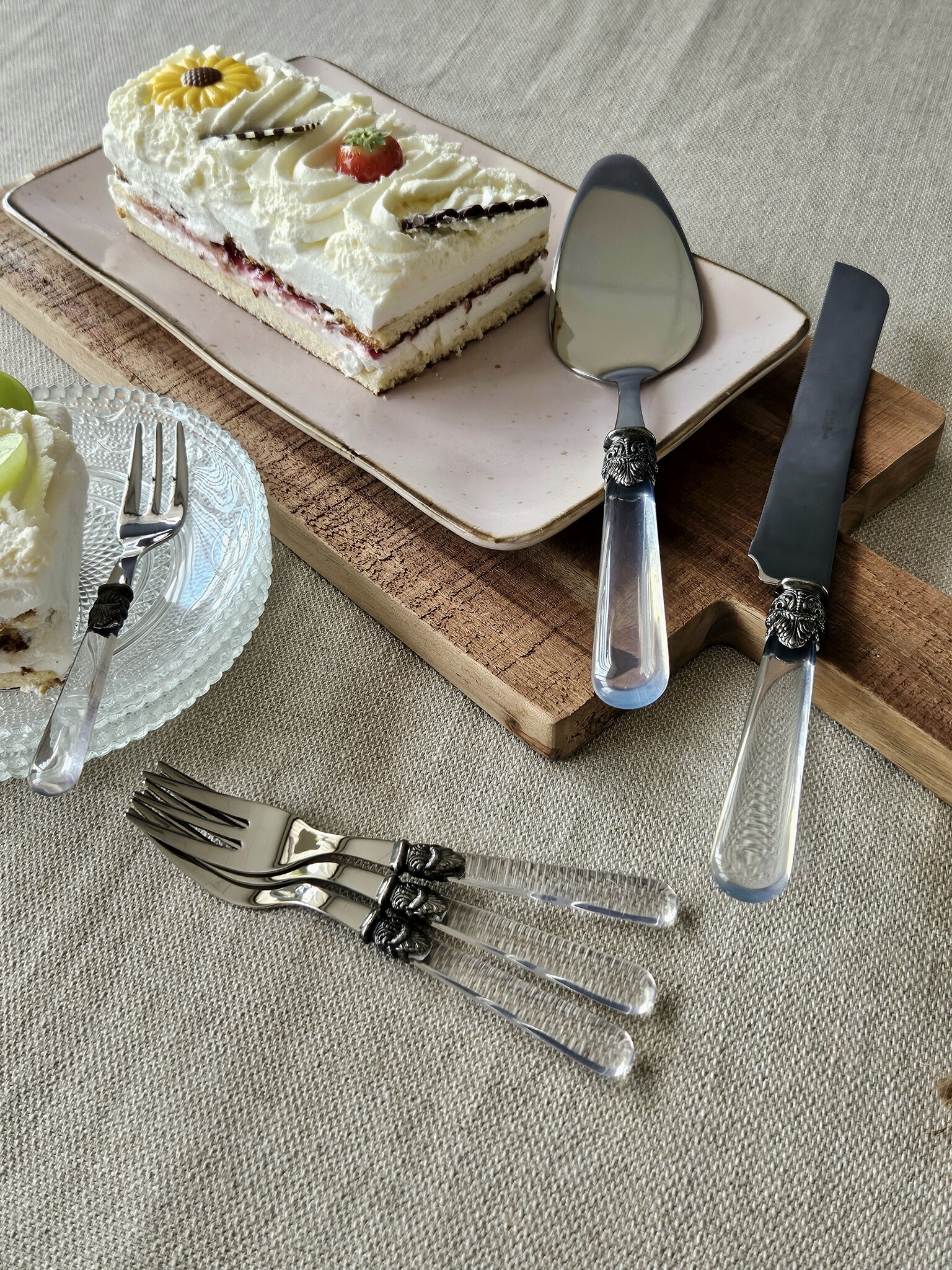 8-teiliges Tortenbesteckset, Transparent EME Napoleon