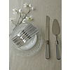 Cake Cutlery Set (8-piece), Gray with Mother of Pearl