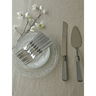 Taart Bestekset, Grijs (parelmoer)