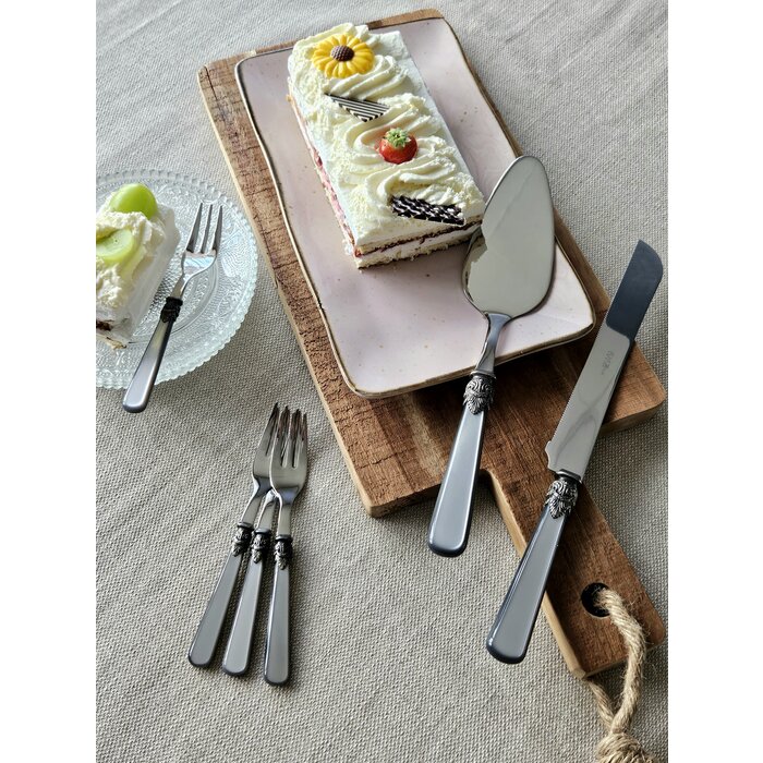 Juego de servicio para pastel, Gris (brillo nácar)