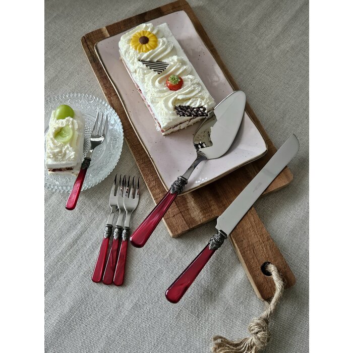 Taart Bestekset (8-delig), Rood (parelmoer), EME Napoleon