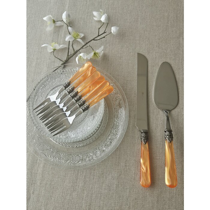 8-teiliges Tortenbesteckset, Orange (perlmutt) EME Napoleon