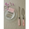 Cake Cutlery Set (8-piece), Pink with Mother of Pearl
