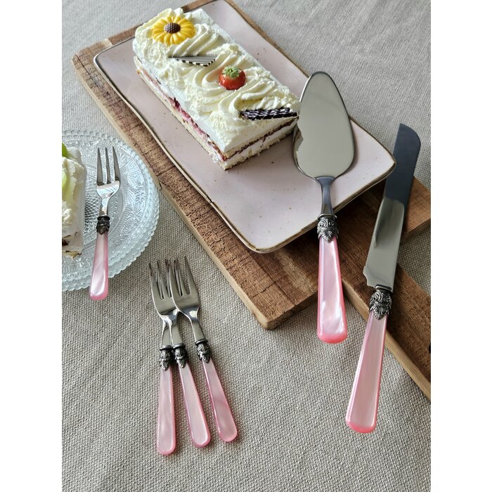 8-teiliges Tortenbesteckset, Rosa (perlmutt) EME Napoleon