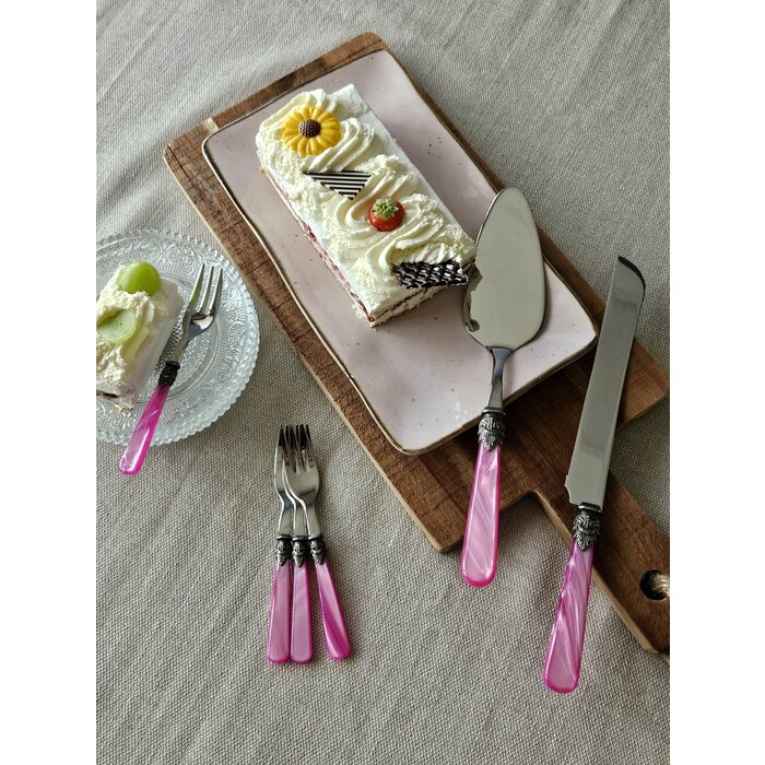 8-teiliges Tortenbesteckset, Fuchsia (perlmutt) EME Napoleon