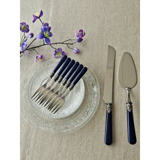 Ensemble de service à gâteau, Bleu (mat)