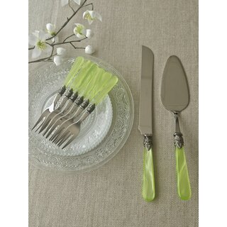 Torten Besteckset, Hellgrün (perlmutt)