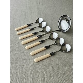 Ensemble de Couverts à Soupe , Ivoire (mat)