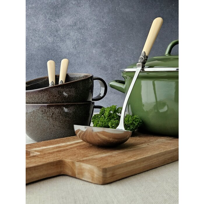 Suppen Besteckset, 7-teilig, Elfenbein (matt)