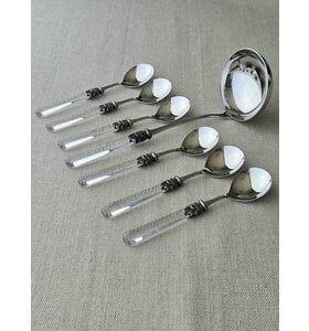 7-teiliges Suppenbesteckset, Transparent