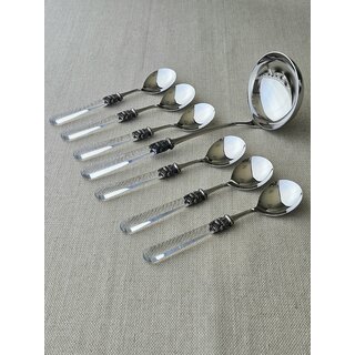 7-teiliges Suppenbesteckset, Transparent