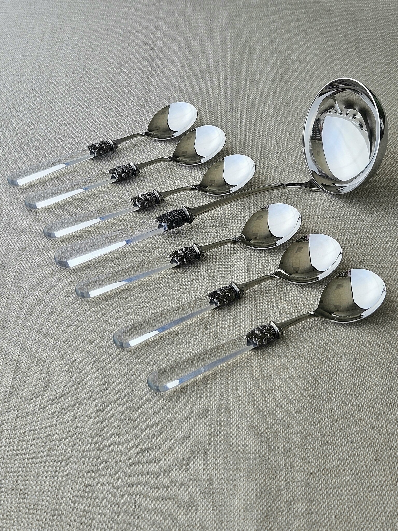 7-teiliges Suppenbesteckset, Transparent, EME Napoleon