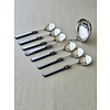 Soup cutlery set (7-piece), Gray (mother-of-pearl sheen)