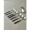 Soup cutlery set (8-piece), Brown with Mother of Pearl