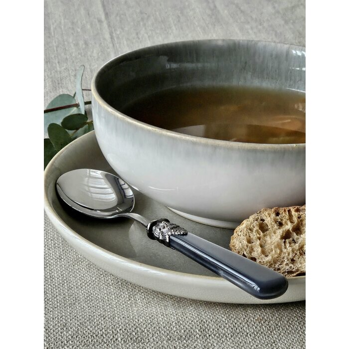 Suppen Besteckset, 7-teilig, Grau (perlmutt)