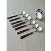 Soup cutlery set, Brown (turtle motif)
