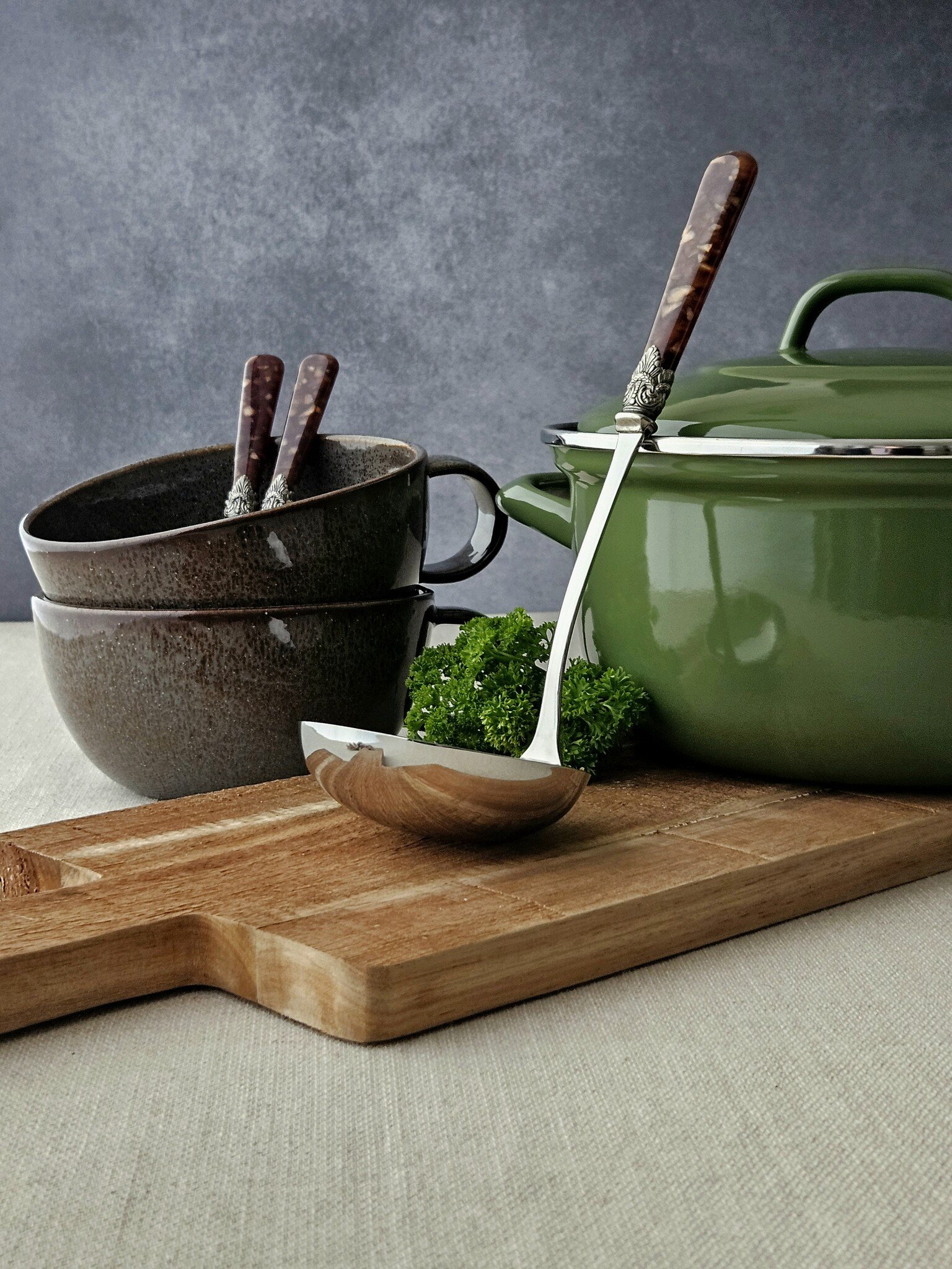 Soep Bestekset (7-delig), Bruin (schildpad), EME Napoleon