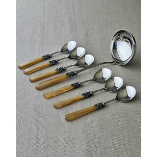 Suppen Besteckset, Honig Gold (perlmuttglanz)