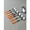 Soup cutlery set (8-piece), Orange with Mother of Pearl