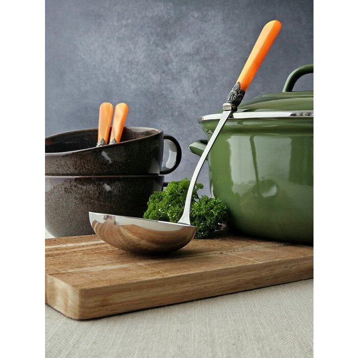 7-teiliges Suppen Besteckset, Orange (perlmutt)