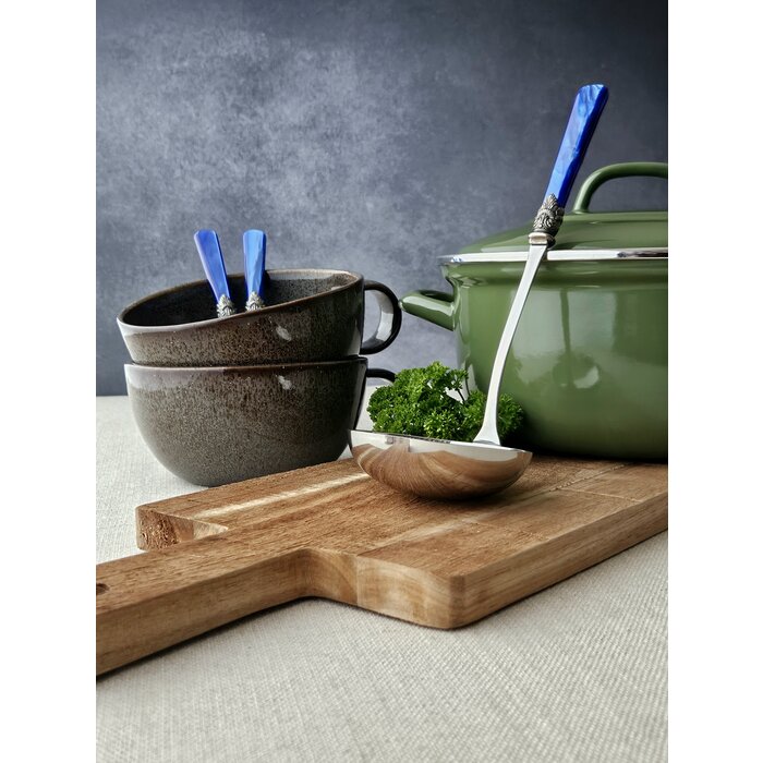 Suppen Besteckset, 7-teilig, Blau (perlmutt)