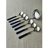 Soup cutlery set (8-piece), Blue without Mother of Pearl