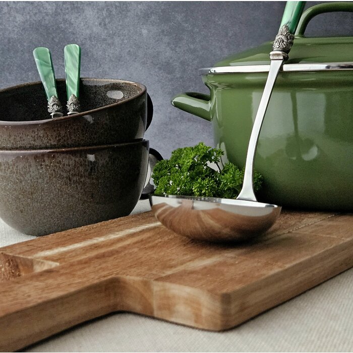 Suppen Besteckset, 7-teilig, Grün (perlmutt)