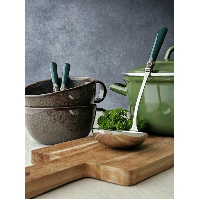 Suppen Besteckset, 7-teilig, Grün (matt)