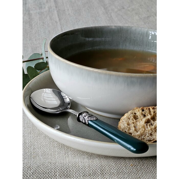 Juego de Cubiertos para Sopa (7 piezas), Verde (mate)