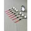 Soup cutlery set, Pink (mother-of-pearl)