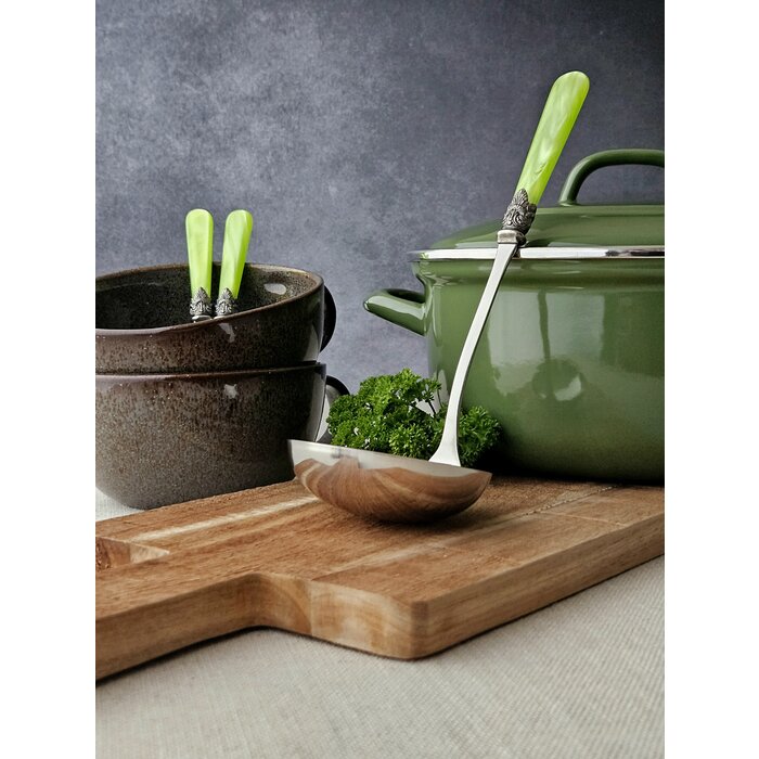 Soep Bestekset (7-delig), Lichtgroen (parelmoer), EME Napoleon