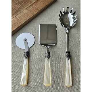 Pasta serving set, Ivory (mother-of-pearl)