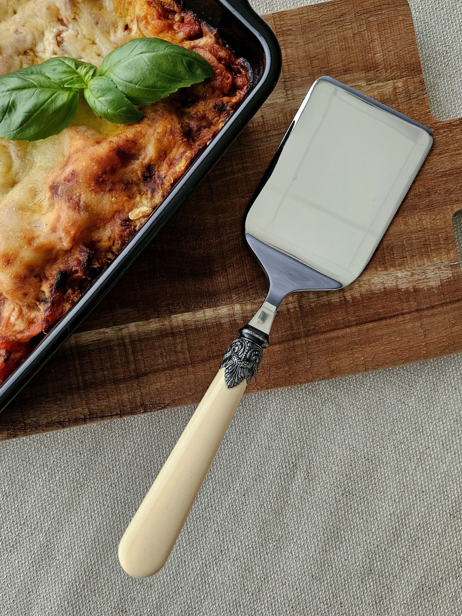 Pasta Besteckset, 3-teilig, Elfenbein (einfarbig)