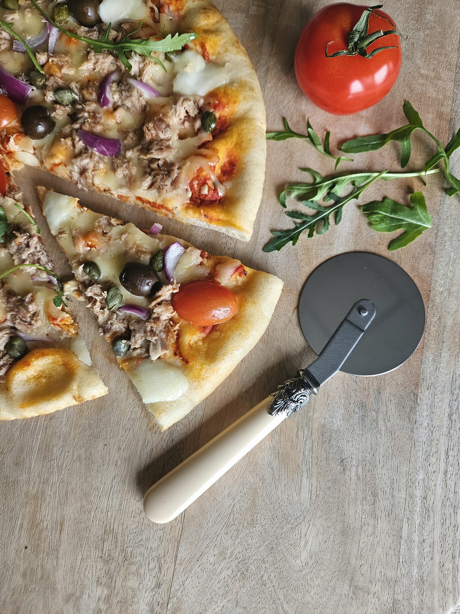 3-teiliges Pastabesteckset, Elfenbein (matt)