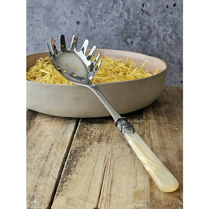 3-teiliges Pastabesteckset, Elfenbein (perlmutt)