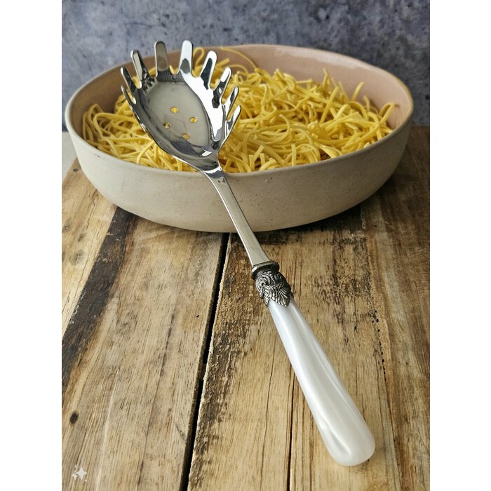 3-teiliges Pastabesteckset, Weiß (perlmutt)