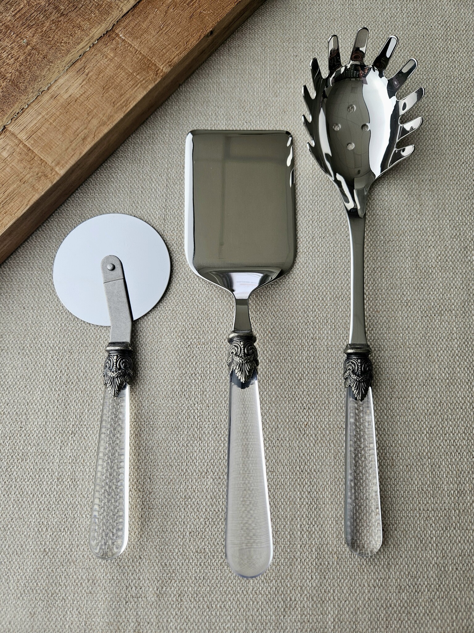 Pasta Bestekset, 3-delig, Transparant, EME Napoleon