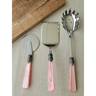 Pasta serving set, Pink (mother-of-pearl)