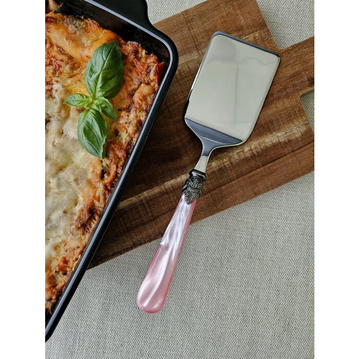 Pasta serving set, Pink (mother-of-pearl sheen)