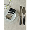 Cake serving set, Black (mother-of-pearl sheen)